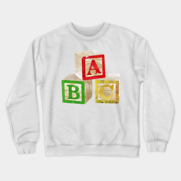 Alphabet blocks Crewneck Sweatshirt by Babban Gaelg